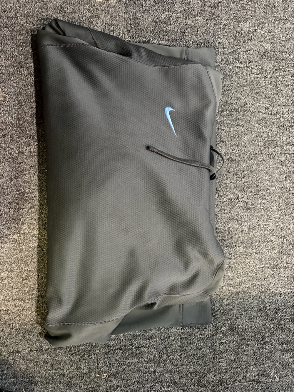 Nike Black Men's Sweatshirt with Blue Swoosh